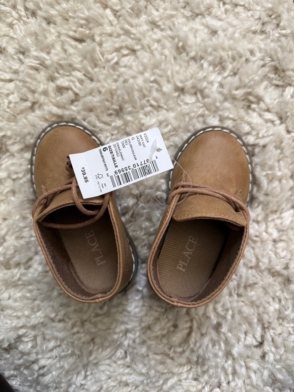 The Children's Place Brown/Tan Kids Lace-Up Dress Shoes